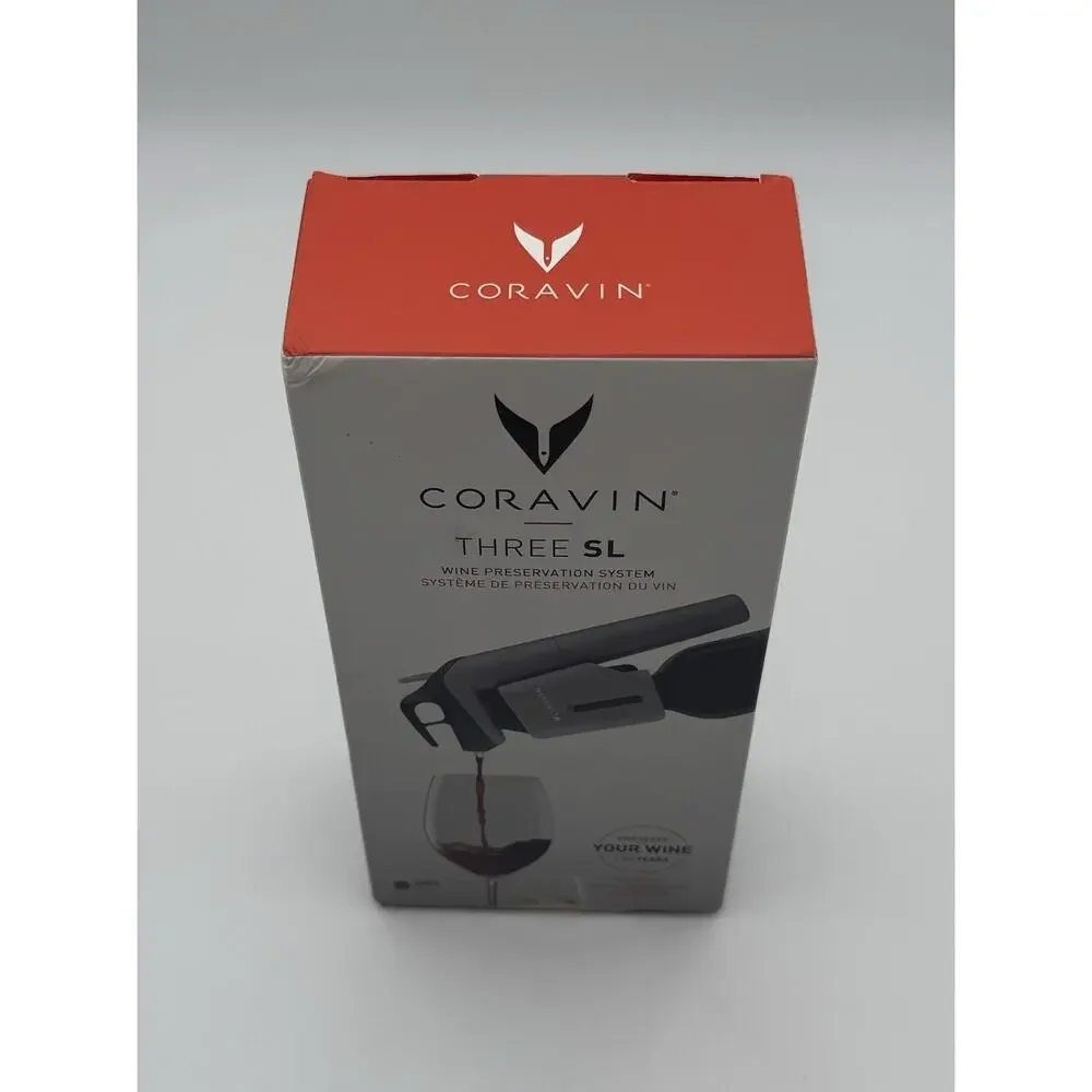 NEW Coravin Timeless Three SL Wine Preservation System with Argon Capsule Grey
